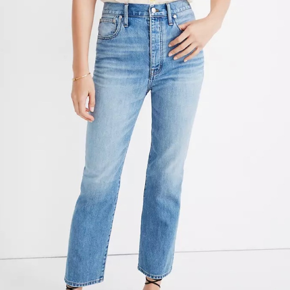 NWT Madewell Rigid Slim DemiBoot Jeans Banter Wash